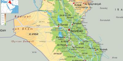 Zemljevid Iraku geografija