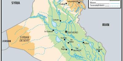 Zemljevid Iraku nadmorske višine
