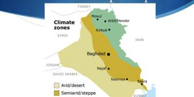 Zemljevid Iraku podnebje