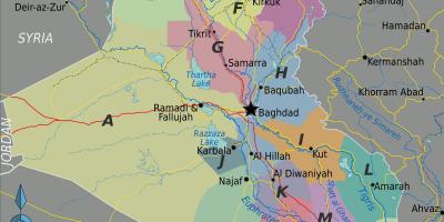 Zemljevid Iraku regije