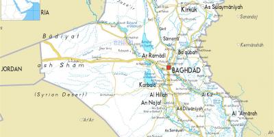 Zemljevid Iraku reke