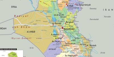 Irak mest zemljevid